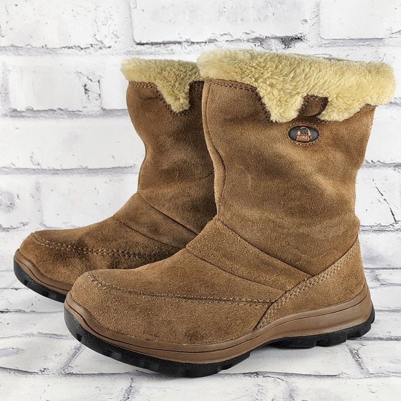 Sorel Icefall Snow Boots Women's Size 5 Brown Leather Waterproof Winter Booties - Picture 2 of 7